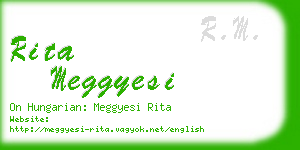 rita meggyesi business card